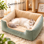 Kuscheliges Plüschbett für Katzen & kleine Hunde