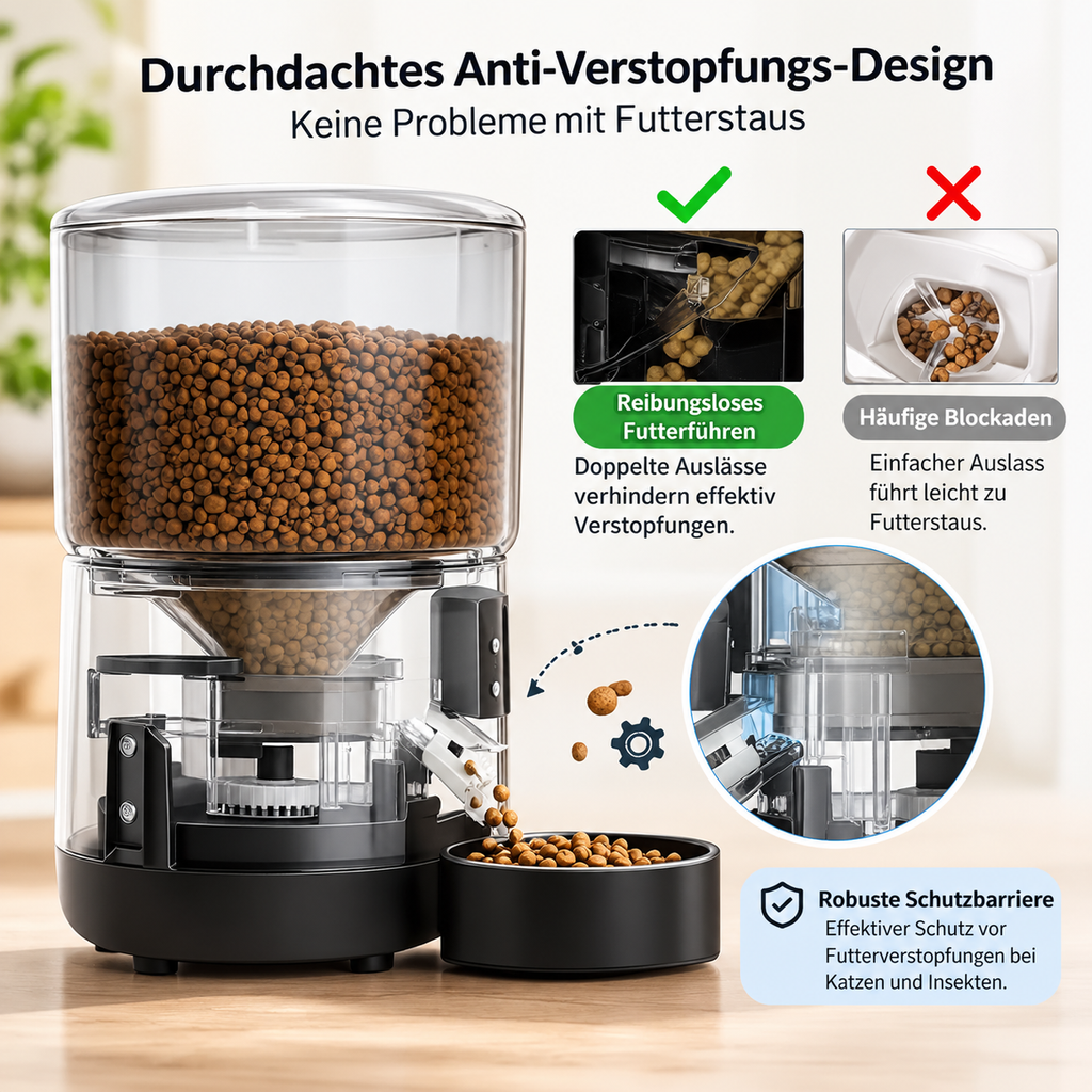 Futterautomat für Katzen, 4 Liter – automatischer Futterspender
