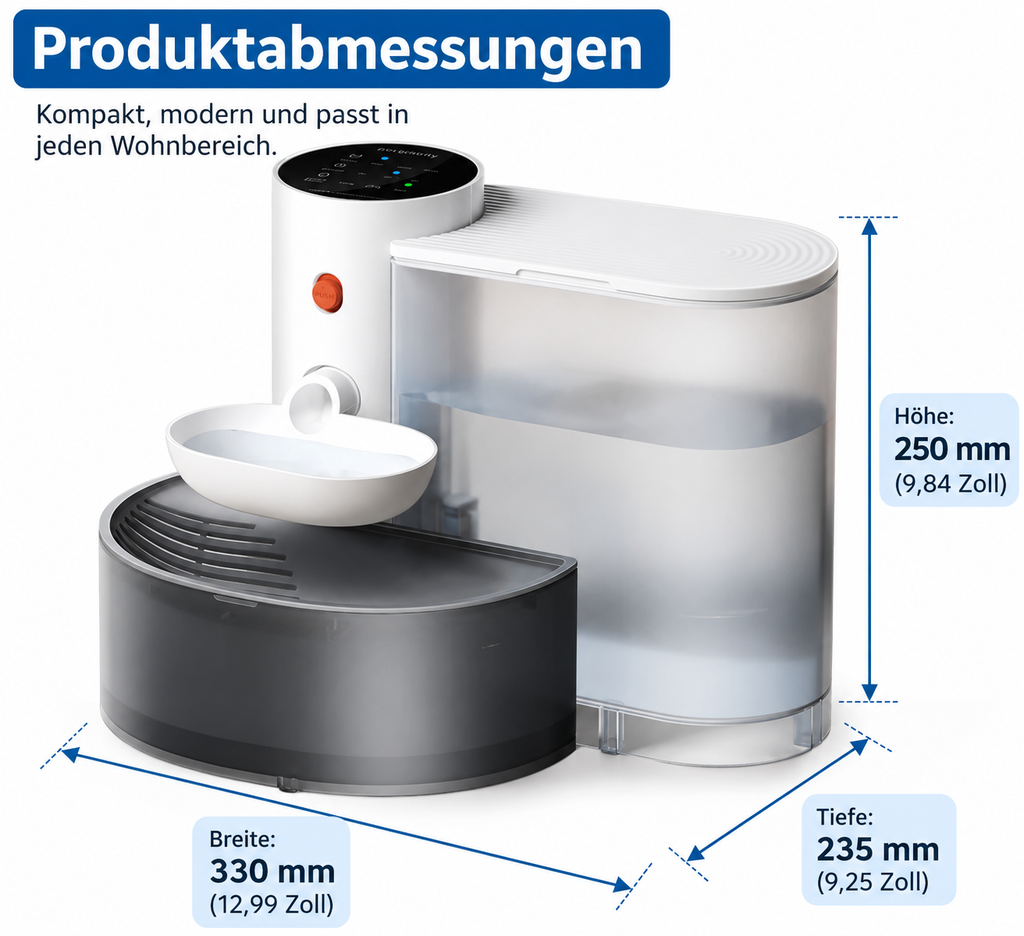 Trinkbrunnen für Katzen & kleine Hunde, 3 Liter – automatischer Wasserspender