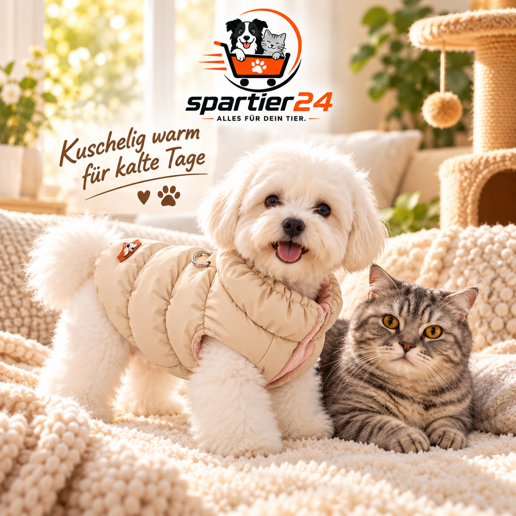 Gefütterte Winterjacke für kleine Hunde & Katzen – für Chihuahua und Yorkshire