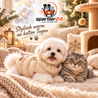 Gefütterte Winterjacke für kleine Hunde & Katzen