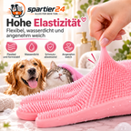 Silikon-Badehandschuh für Hunde & Katzen – entfernt lose Haare beim Baden