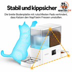 Futterautomat mit Trinkbrunnen 2-in-1 – 5 L Futter und 3,5 L Wasser