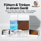Futterautomat mit Trinkbrunnen 2-in-1 – für Hunde und Katzen