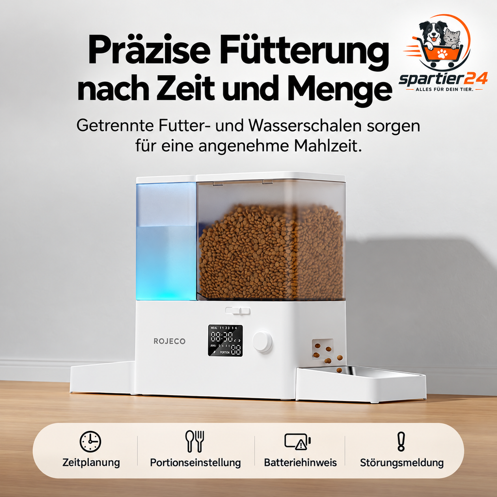 Futterautomat mit Trinkbrunnen 2-in-1 – automatische Fütterung