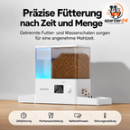 Futterautomat mit Trinkbrunnen 2-in-1 – automatische Fütterung