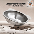 Erhöhter Edelstahl-Napf für Katzen, 15° geneigt – Katzennapf aus Edelstahl