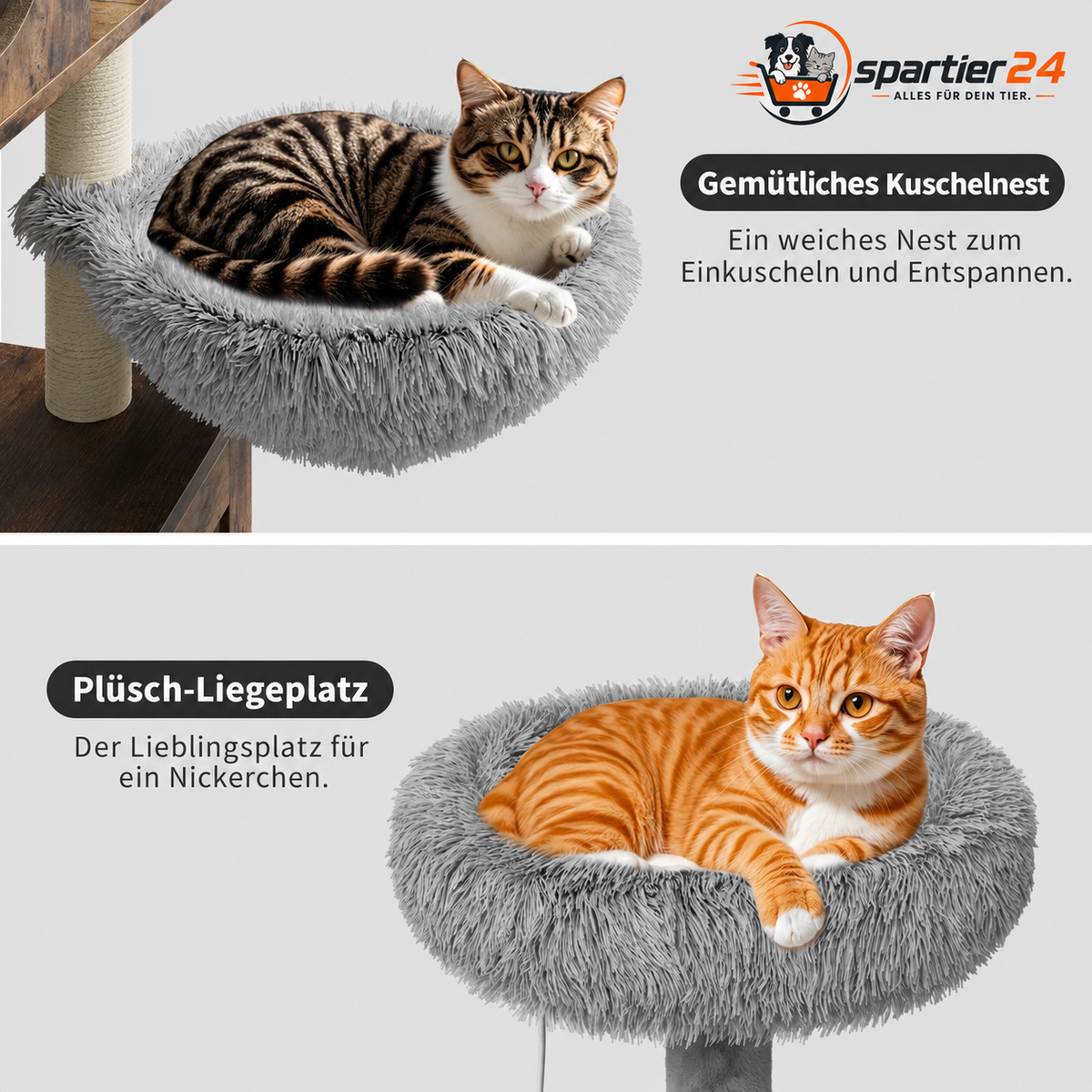 Katzenschrank mit Kratzbaum und versteckter Katzentoilette – 2-in-1 Katzenmöbel
