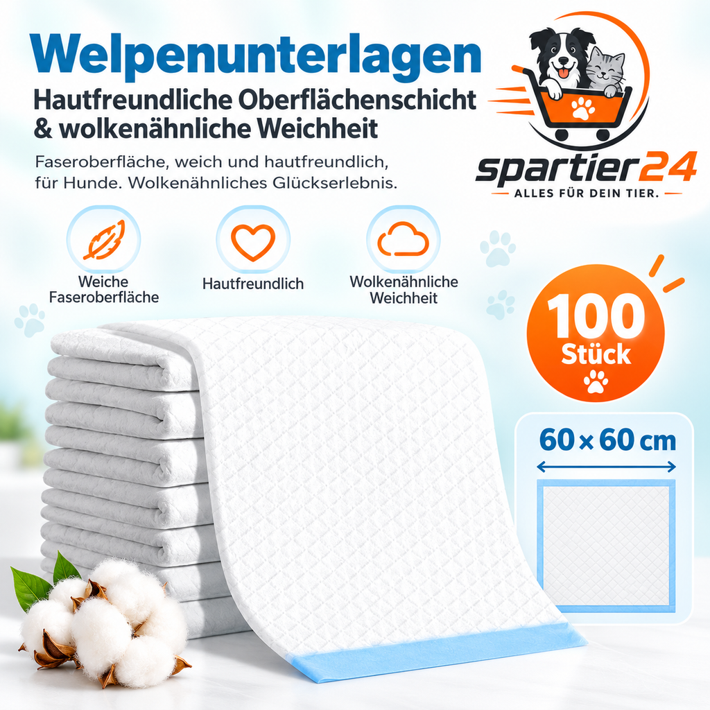 Hygieneunterlagen für Hunde & Katzen, 100 Stück – saugstark und auslaufsicher