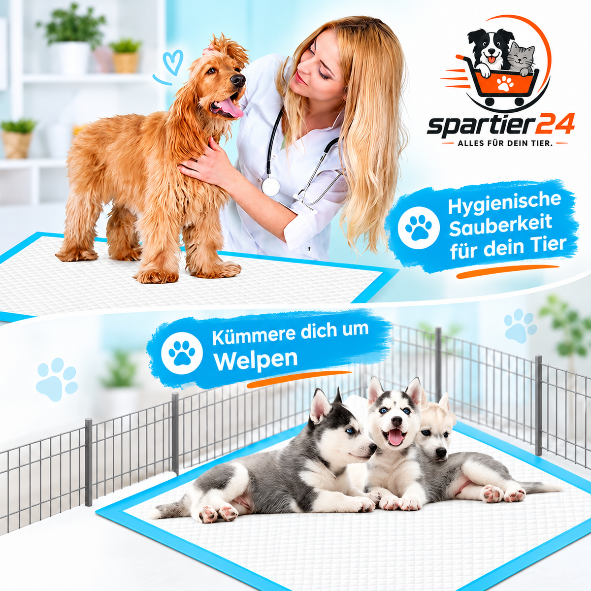 Saugstarke Hygieneunterlagen für Hunde & Katzen – 100 Stück