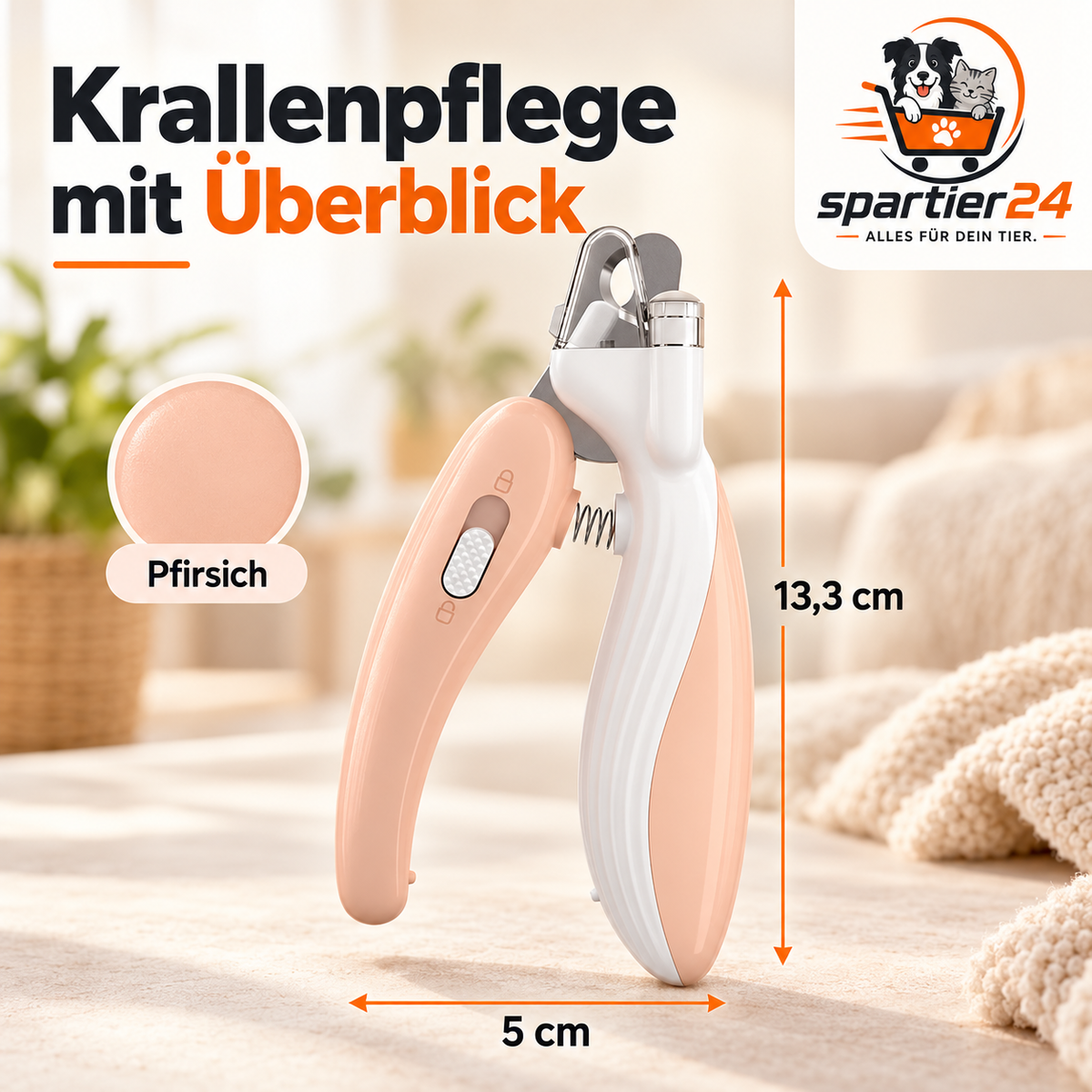 Krallenschere für Katzen mit LED-Licht – Blutlinie sichtbar