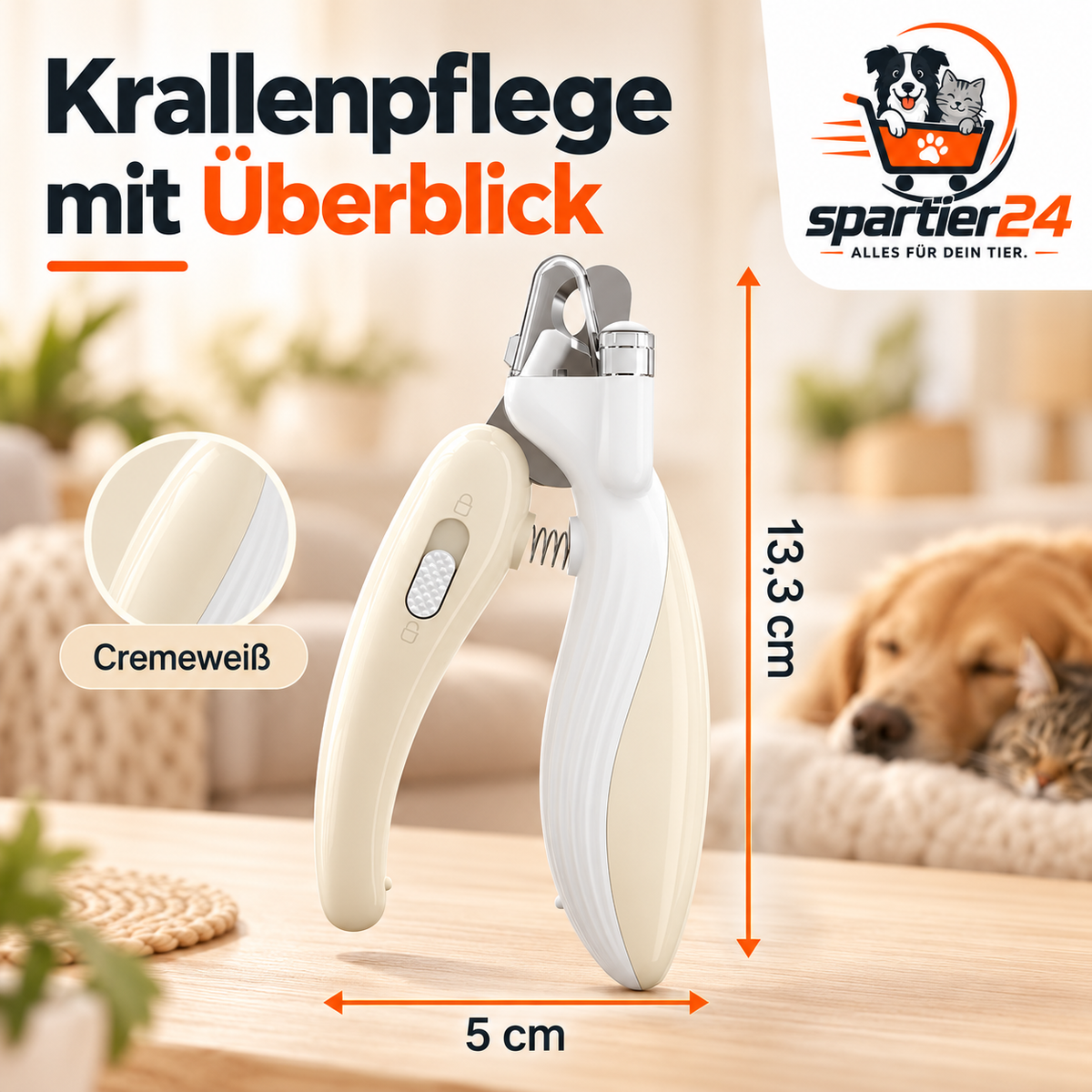Krallenschere für Katzen mit LED-Licht – sanfte Krallenpflege