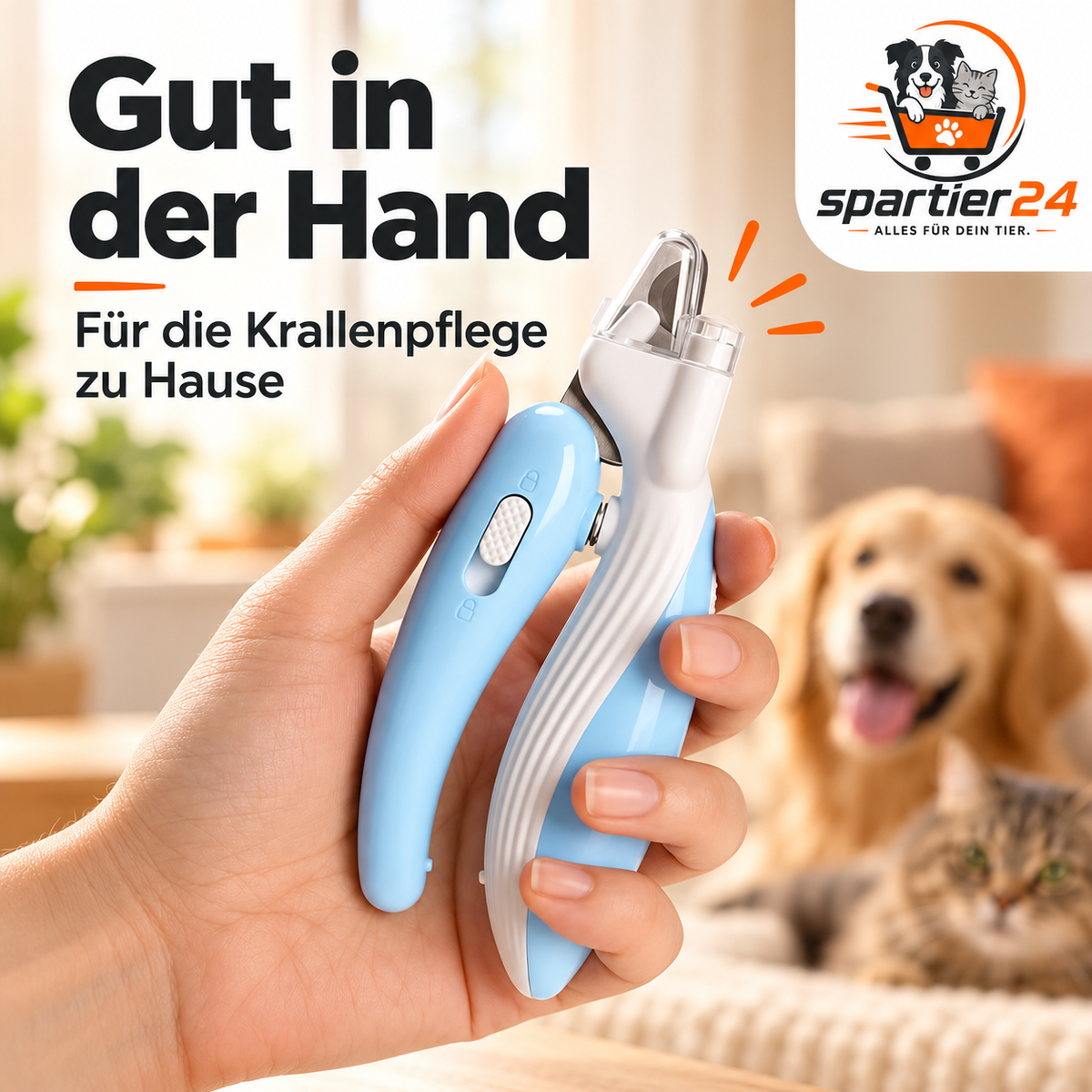 Krallenschere für Katzen mit LED-Licht