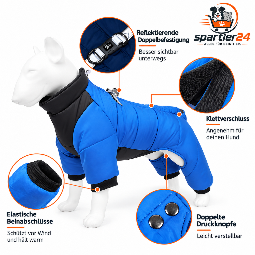 Wasserdichter Winter-Overall für Hunde & Katzen – warm gefüttert