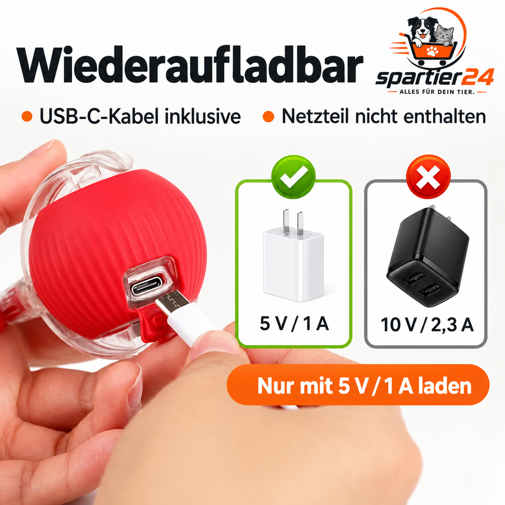 Interaktives Katzenspielzeug – selbstrollender Ball