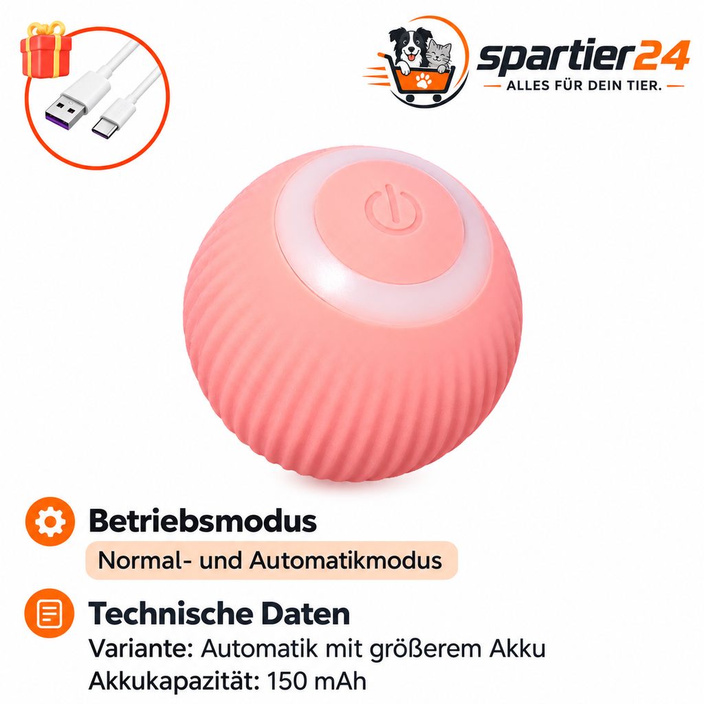 Interaktives Katzenspielzeug – selbstrollender Ball