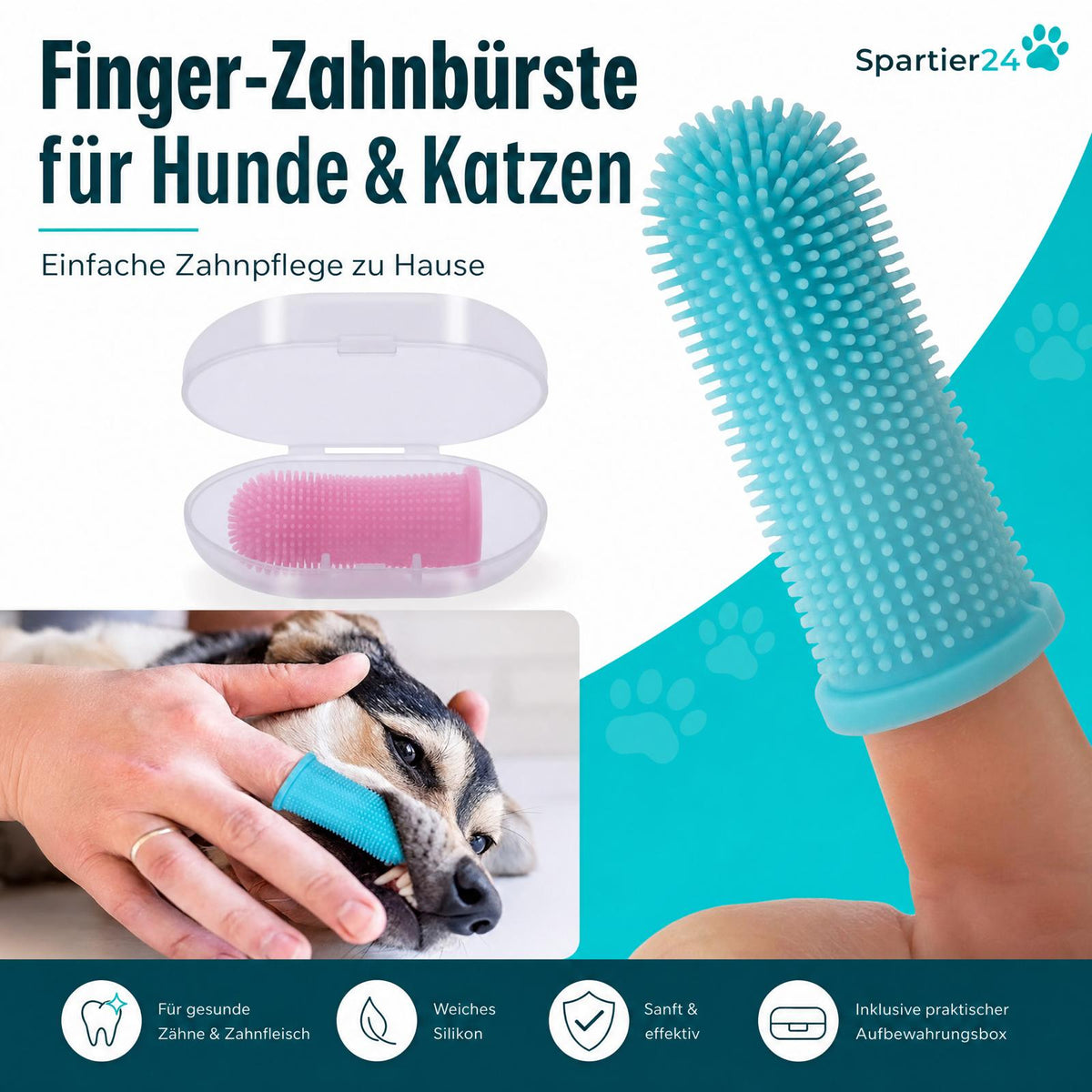 360°-Zahnbürste für Hunde & Katzen