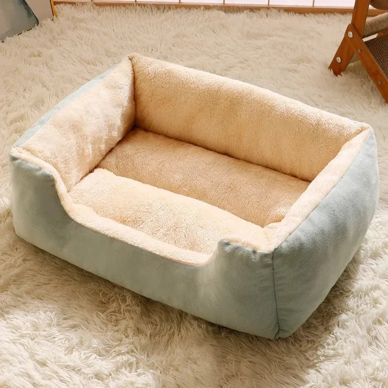 Plüschbett für Katzen & kleine Hunde – kuscheliges Katzenbett